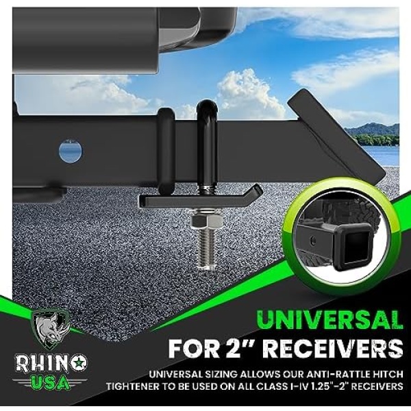 Rhino USA Hitch Tightener Anti Rattle Clamp (for 2 inch Hitches) Heavy Duty - Image 6