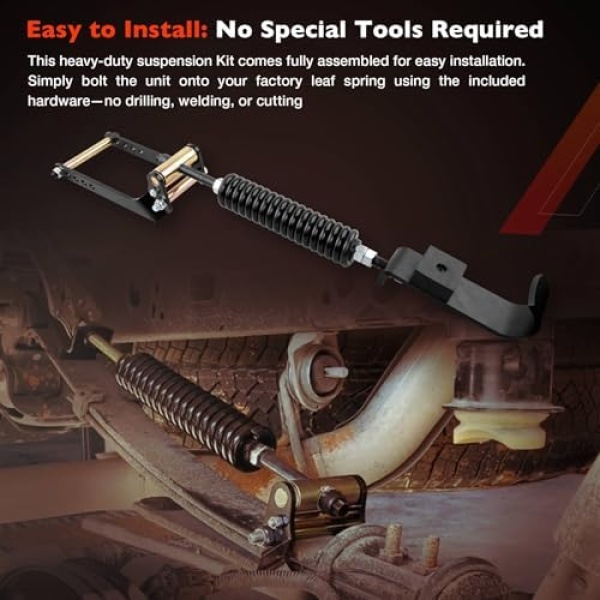 3611-YHD Rear Leaf Spring Suspension Heavy Duty Kit Compatible with 2009-2025 - Image 7