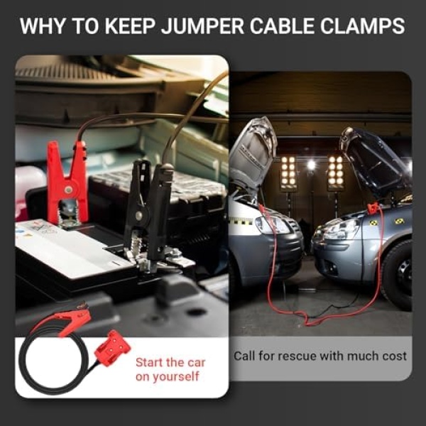 Jumper Cable Clamps Kit for Milwaukee M18 18V Battery Jumper Starter Automotive - Image 2
