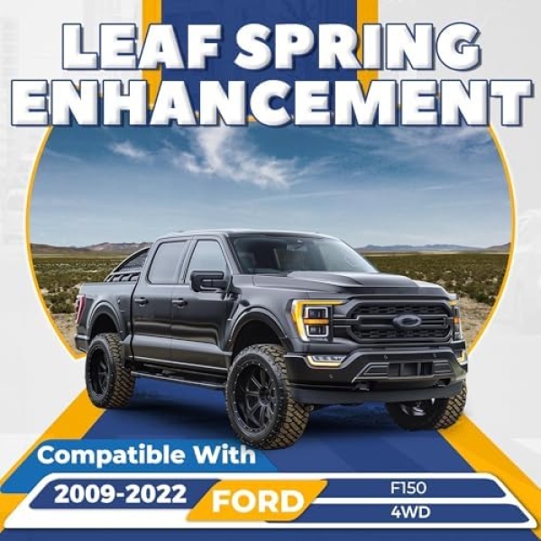 Rear Leaf Spring Suspension Kit Compatible with 2009-2025 Ford F150 4WD Heavy - Image 2