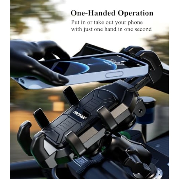 BRCOVAN Motorcycle Fork Stem Phone Mount with Vibration Dampener - Image 5