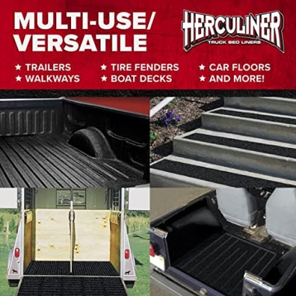 HERCULINER HCL1B8 Roll-on Bed Liner Kit,Black, 1 Gal. - Image 5
