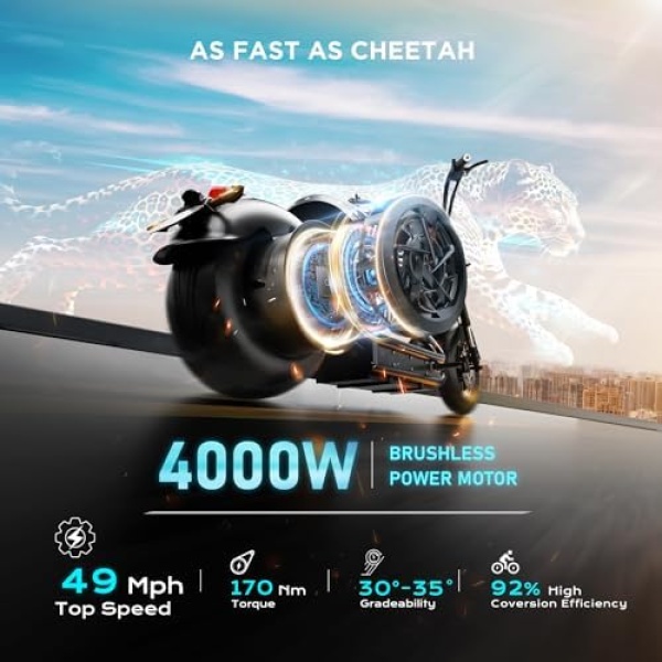 M1P Pro (2025 Upgraded) 4000W Electric Motorcycle for Adults 50MPH - Image 3