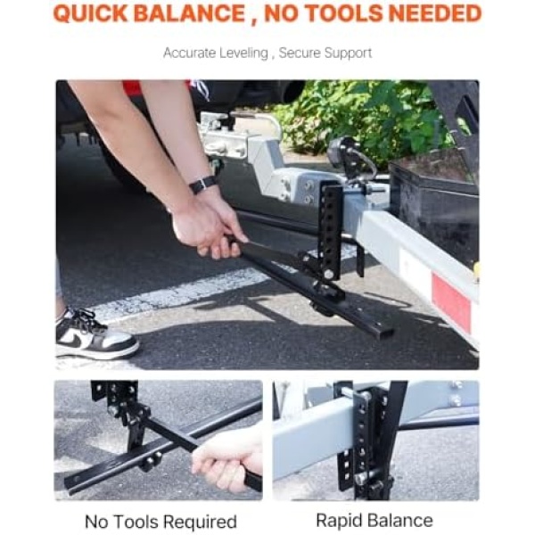VEVOR Sway Control Weight Distribution Hitch, 1,500 lbs Capacity, Trailer Hitch - Image 6