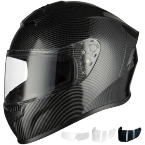 Favoto Full Face Motorcycle Helmet DOT Approved, Cascos para Motos Snowmobile