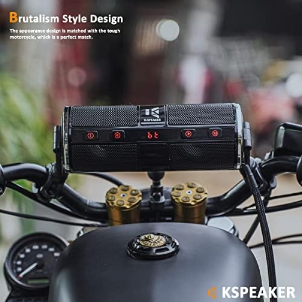 Motorcycle Speakers Bluetooth Waterproof Radio Audio System Built-in Amplifier - Image 4