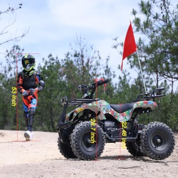 X-PRO ATV 4 Wheelers 40cc ATV Quads Quad (Green Camo) - Image 5