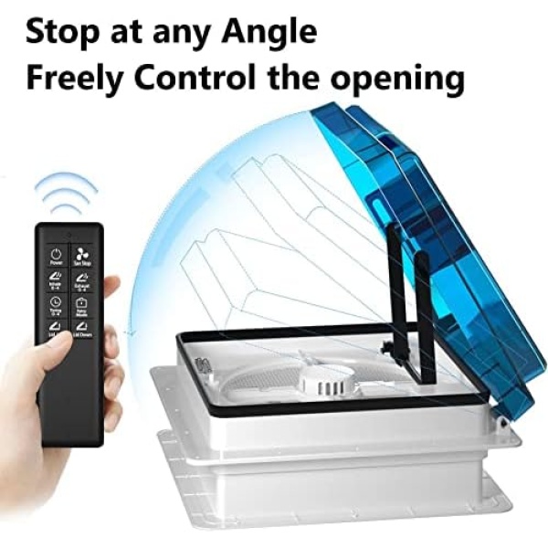 2012 Air Max 14" Vent RV Roof Vent Reversible Exhuast Fan, Ultra Low Sound RV - Image 3