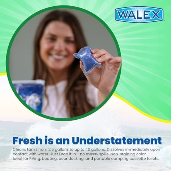 Walex Porta-Pak Black Holding Tank Deodorizer & Portion Control System - Image 7