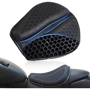 Foldable Motorcycle Gel Seat Cushion, Large 3D-Honeycomb Structure Shock