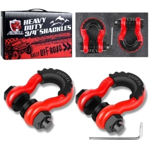 Shackles 3/4" D Ring Shackle (2 Pack) 45,000lb Break Strength with 7/8" Pin