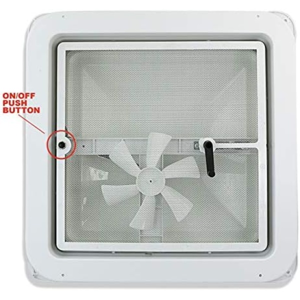 14" RV Roof Vent for Camper Trailer Universal White Lid Roof Vent with 12V RV - Image 7