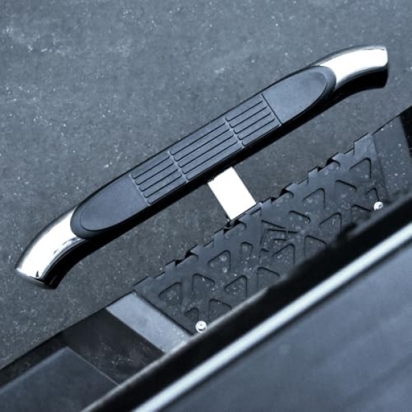 Universal 3 Inch Chrome Off Road Trailer Tow Mount Rear Hitch Step Bar Bumper - Image 3
