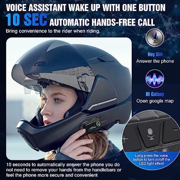 FEYA Motorcycle Helmet Speakers High Battery Life Helmet Headphone IPX6 - Image 4