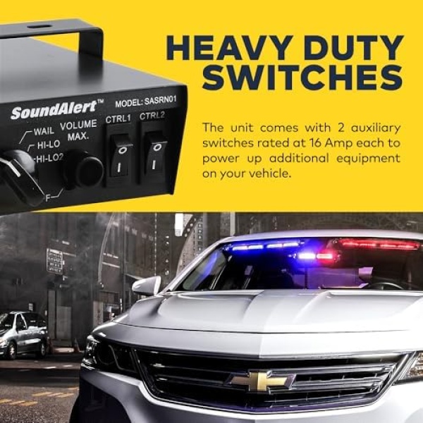 LAMPHUS SoundAlert 12V 100W Police Siren PA System Kit [Slim Speaker] - Image 4