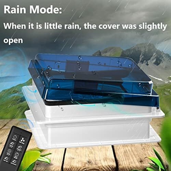 2012 Air Max 14" Vent RV Roof Vent Reversible Exhuast Fan, Ultra Low Sound RV - Image 5
