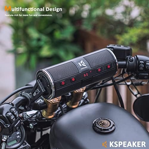 Motorcycle Speakers Bluetooth Waterproof Radio Audio System Built-in Amplifier - Image 3