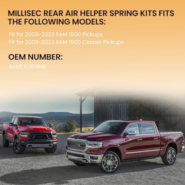 MILLISEC Air Helper Spring Bags Suspension Kit Compatible - Image 6