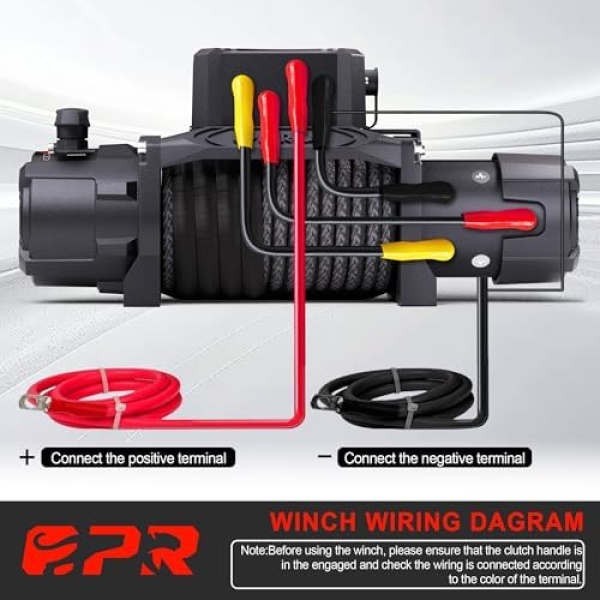 OPENROAD 13500 lb Recovery Winch with Synthetic Rope and 2 Wireless Remotes - Image 4