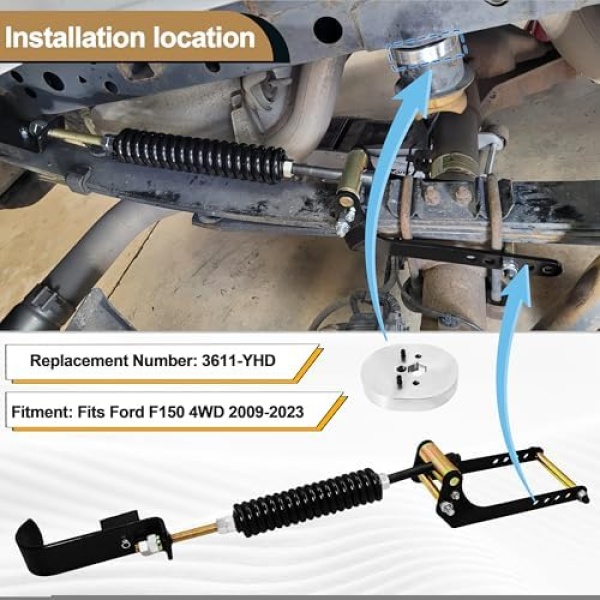 3611-YHD Heavy Duty Rear Leaf Spring Suspension Enhancement Kit,Fits Ford F-150 - Image 6