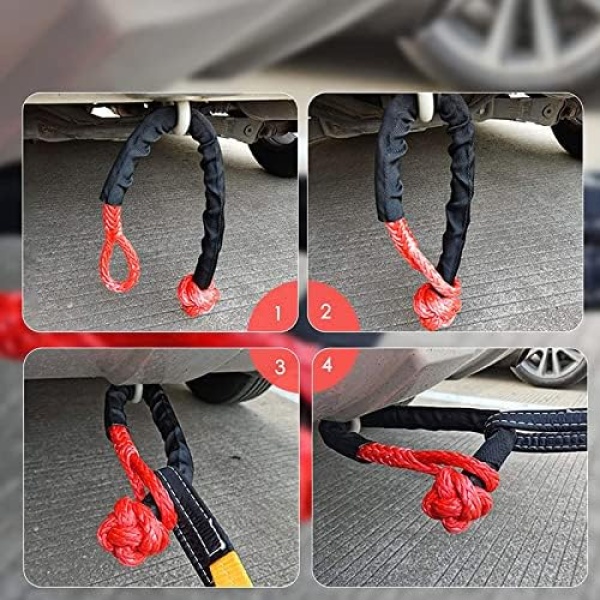 FizLig 41000 lb Recovery Ring for Winch Snatch - Heavy Duty Synthetic Rope Soft - Image 5