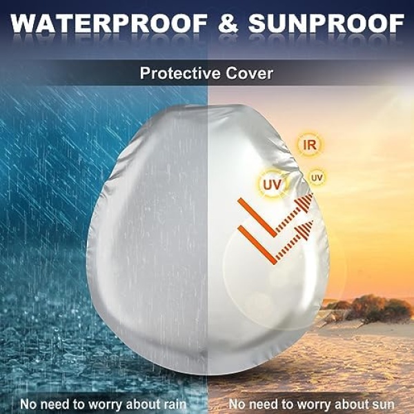 Foldable Motorcycle Seat Cushion with Sunshade Cover, Large 3D-Honeycomb - Image 2