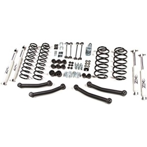 Zone Offroad Jeep Wrangler TJ 4" Suspension System w/Black Nitro Shocks
