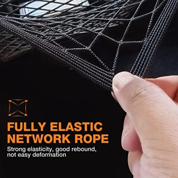 Upgrade Cargo Net for Motorcycle Helmet Storage, 10"X11" High-Elastic Double - Image 6