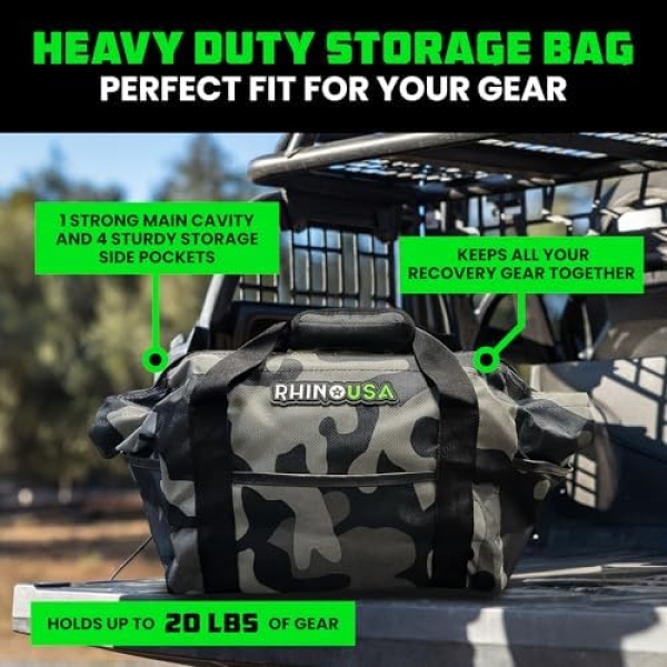 Rhino USA Heavy Duty Recovery Gear Storage Bag - Ultimate Recovery Kit Equipment - Image 2