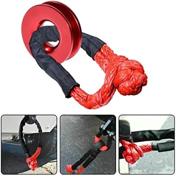 FizLig 41000 lb Recovery Ring for Winch Snatch - Heavy Duty Synthetic Rope Soft - Image 4