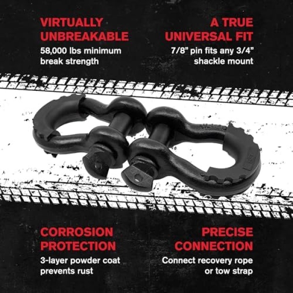GearAmerica Off Road Recovery Kit, 9 Ton, Includes Tow Strap, Tree Saver, Snatch - Image 3