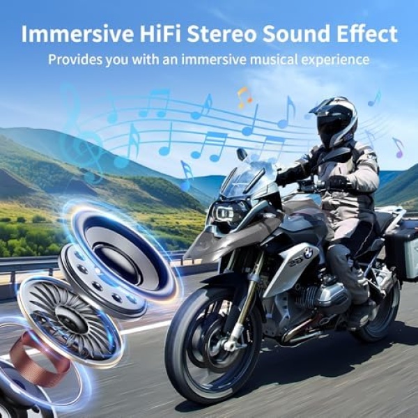 Fodsports Motorcycle Bluetooth Intercom FX4 Pro 1200m Helmet Intercom, 4 Riders - Image 3