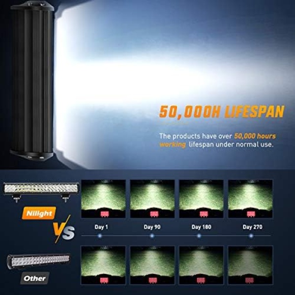 Nilight - ZH003 20Inch 126W Spot Flood Combo Led Light Bar 4PCS 4Inch 18W Spot - Image 4