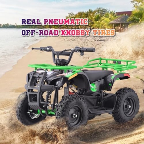 36V 4 Wheelers Electric ATV, Dirt Quad Vehicle Adjustable Speed, Kids Quad Bike - Image 6