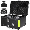 Motorcycle Top Case, 65L Aluminum Motorcycle Top Box with Anti-Theft Lock