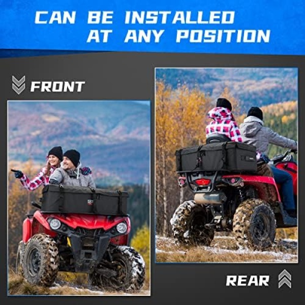 KEMIMOTO ATV Gear Bag for Front Rear Rack, ATV Storage Bags Water-Resistant - Image 8