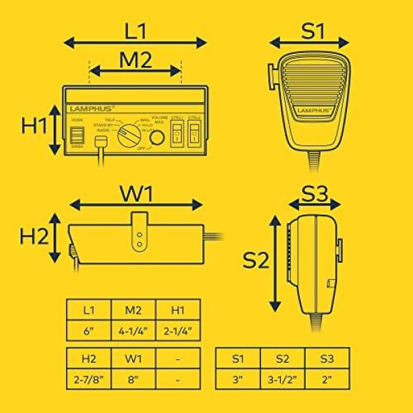 LAMPHUS SoundAlert 12V 100W Police Siren PA System Kit [Slim Speaker] - Image 6