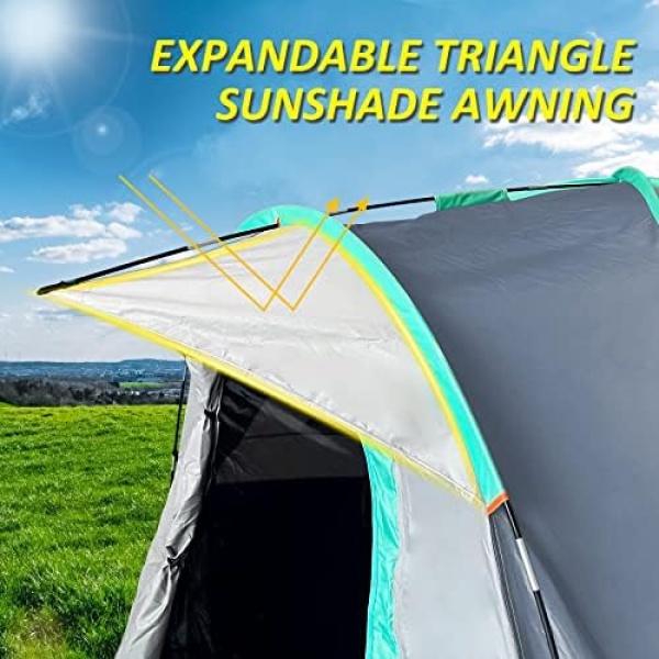 Pickup Truck Tent, Waterproof PU2000mm for Camping 5.5-6.5 Ft Bed, 2-Person - Image 7