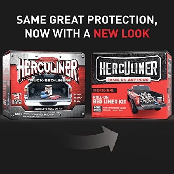 HERCULINER HCL1B8 Roll-on Bed Liner Kit,Black, 1 Gal. - Image 2