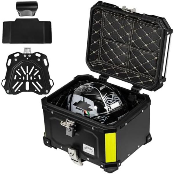 Motorcycle Top Case, 45L Aluminum Motorcycle Trunk, Tail Box Bag with Anti-Theft - Image 8