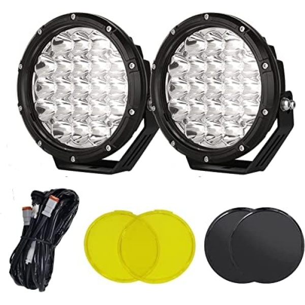 BIGLIONX Round LED Offroad Lights 7inch 2pcs 210W 32000LM LED Off Road Light