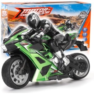 Liberty Imports 2.4G RC Remote Control Stunt Motorcycle with Riding Figure