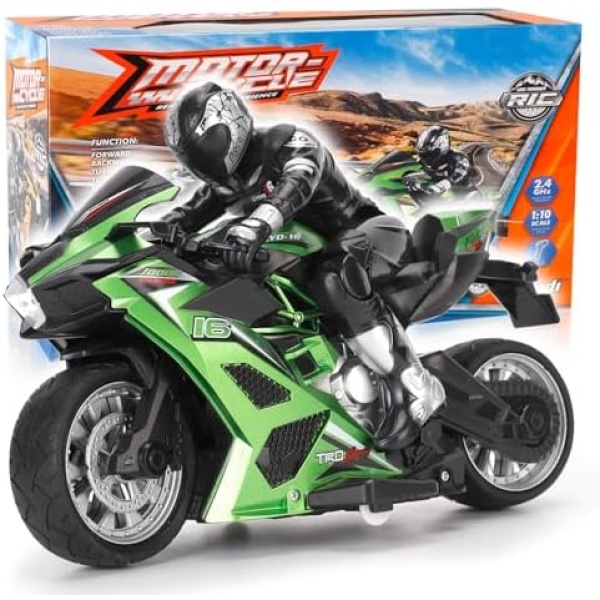 Liberty Imports 2.4G RC Remote Control Stunt Motorcycle with Riding Figure