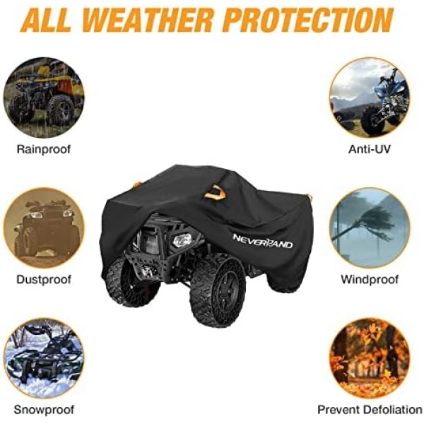 NEVERLAND ATV Cover Waterproof Heavy Duty 4 Wheeler Cover Quad Cover - Image 4