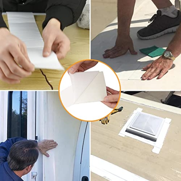 RV Roof Tape White, 4 Inch X 50 Feet RV Repair Sealant Tape, Stop Camper Roof - Image 6