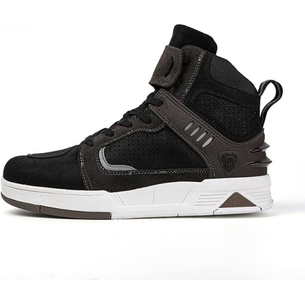 Motorcycle Leather Boots,Street Riding Shoes,Anti-Slip Side Zipper Shoes - Image 2