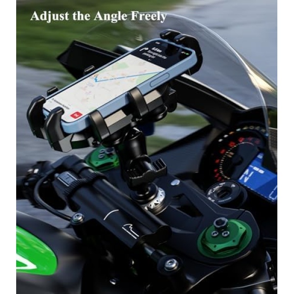 BRCOVAN Motorcycle Fork Stem Phone Mount with Vibration Dampener - Image 8