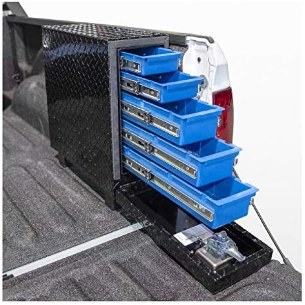 UWS EC20052 22-Inch Gloss Black Heavy-Wall Aluminum Truck Bed Tool Box - Image 7