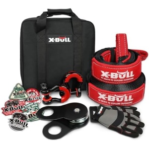 X-BULL Off-Road 4×4 Recovery Kit - Heavy Duty 3'' x 30' (31518LBS) 100% Nylon