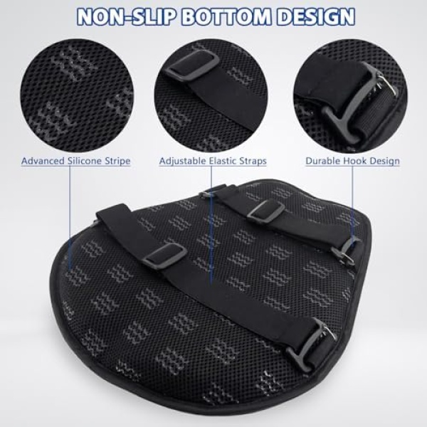 AEROiVi Airflow Pro Motorcycle Seat Pad – Ultra-Breathable 3D Mesh & Quick-Dry - Image 4